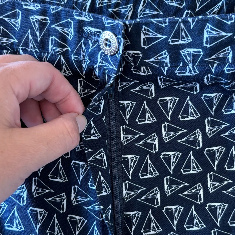 Liz Claiborne Sport Navy Blue Sailboat Pants Size 14 Nautical